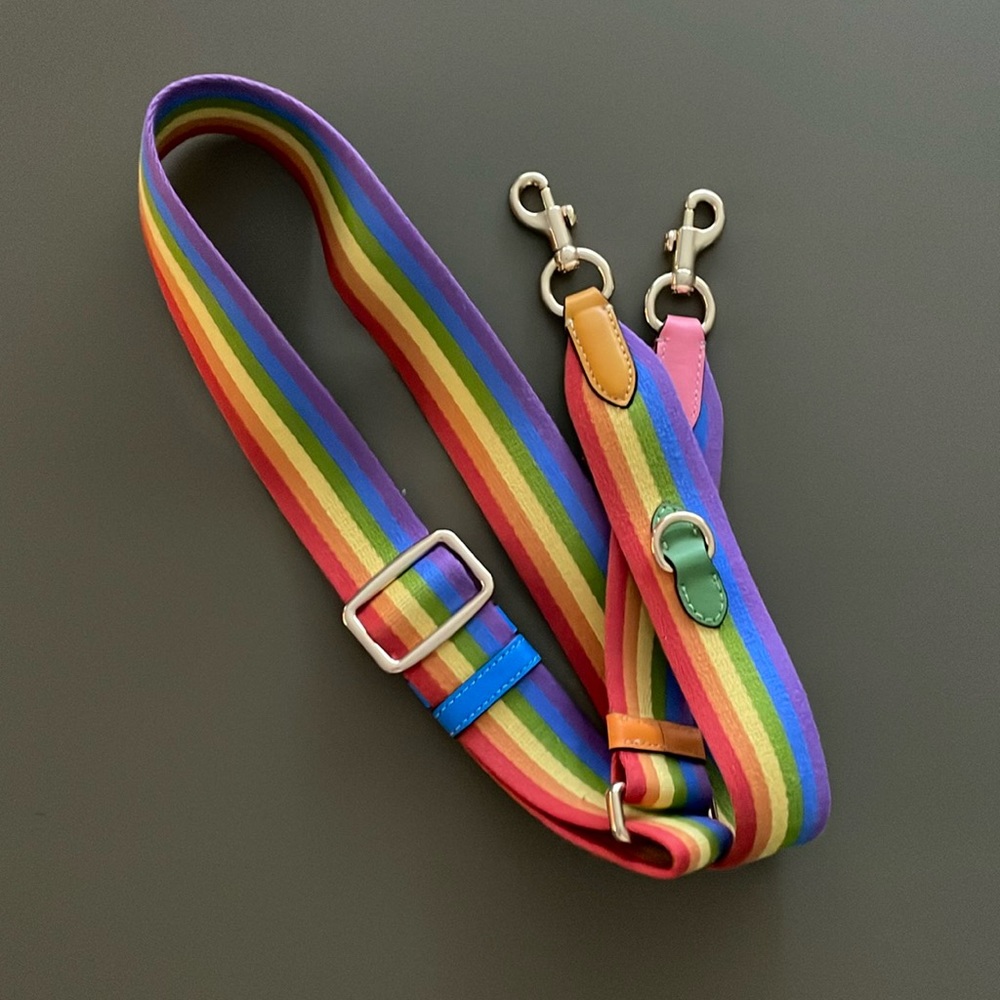 COACH pride rainbow purse strap